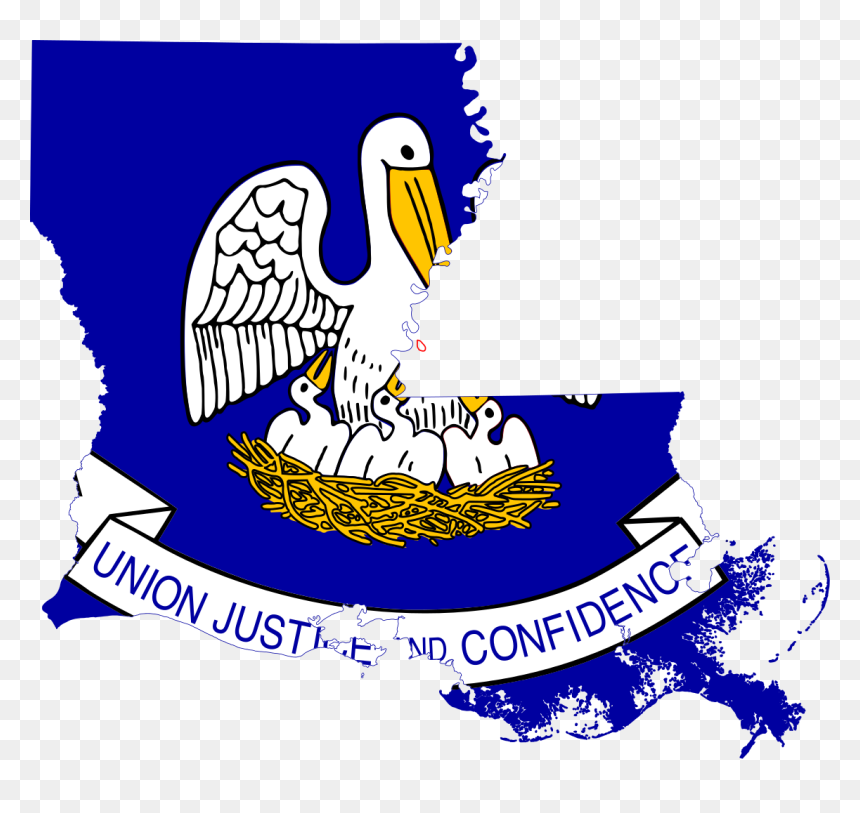 Flag-map Of Louisiana - Louisiana Flag Map, HD Png Download - louisiana png