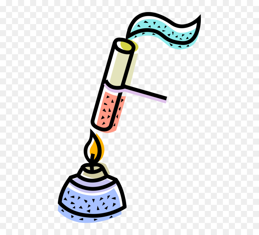 Bunsen Burner With Testtube, HD Png Download - test tube png