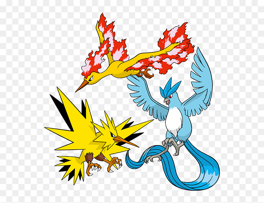 Spirit Articuno Zapdos Moltres, HD Png Download - zapdos png