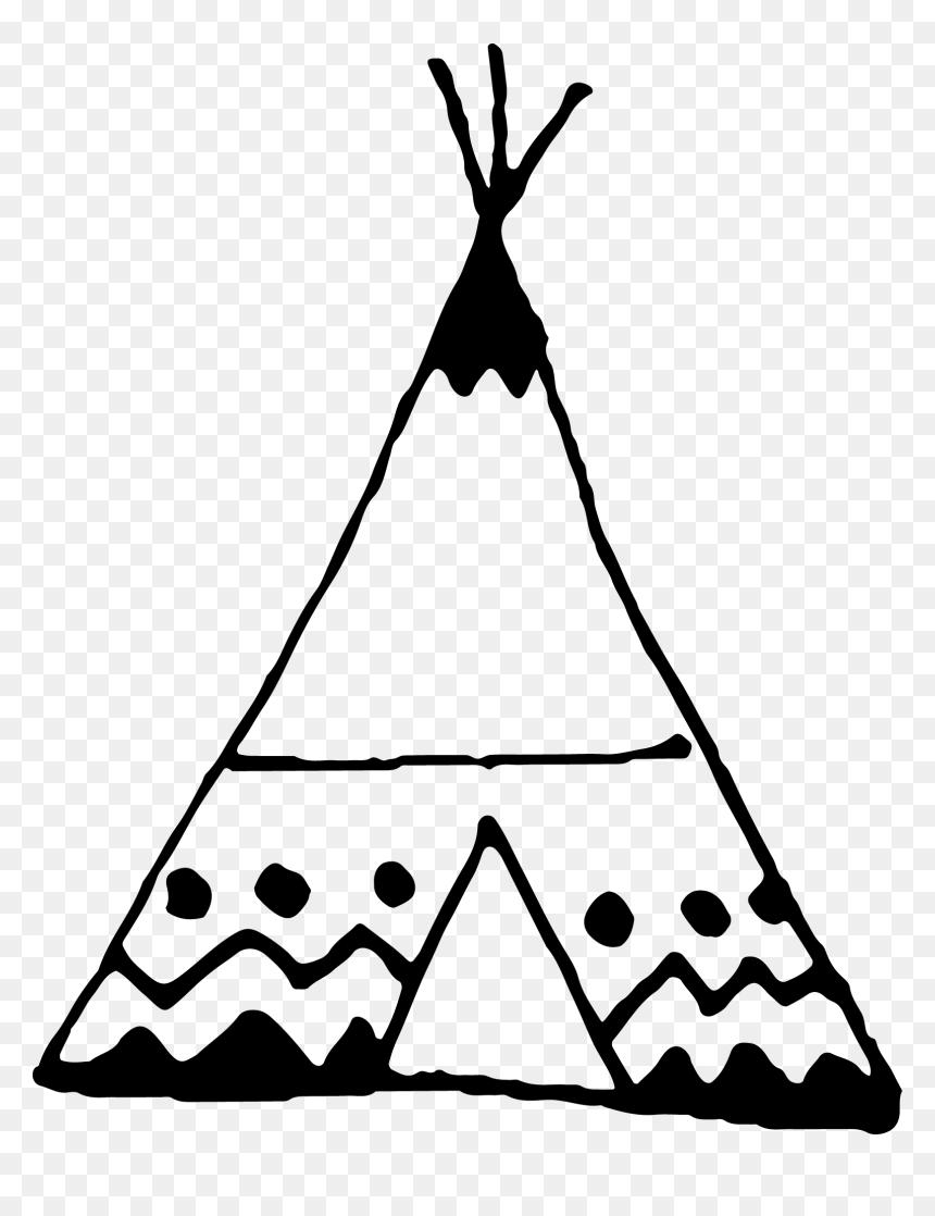 Freeuse Stock Black And White Teepee Clipart - Teepee Drawing, HD Png Download - teepee png