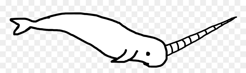 The Newest Narwhal Stickers On Picsart - Narwhal Clipart Black And White, HD Png Download - narwhal png