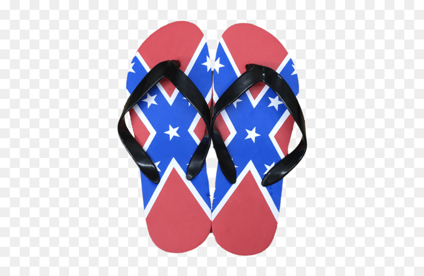 Flip-flops, HD Png Download - confederate flag png