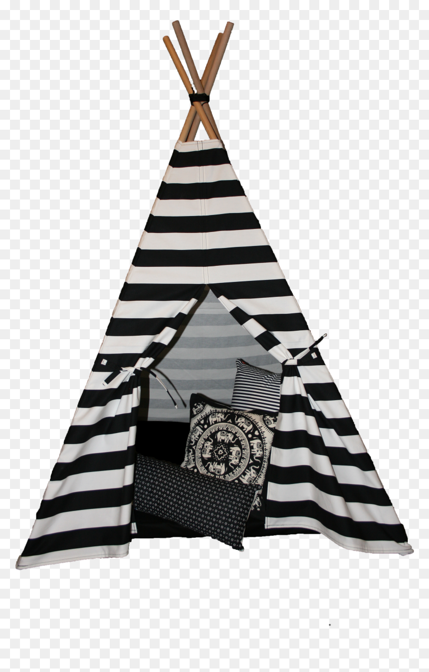 Kids Black And White Striped Teepee - Tipi, HD Png Download - teepee png