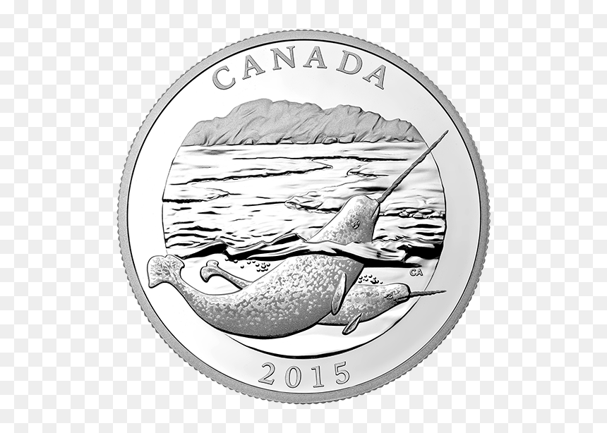 Coin With Narwhal In Canada, HD Png Download - narwhal png