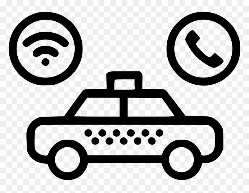 Track Taxi Call - Easy Police Car Drawing, HD Png Download - taxi png