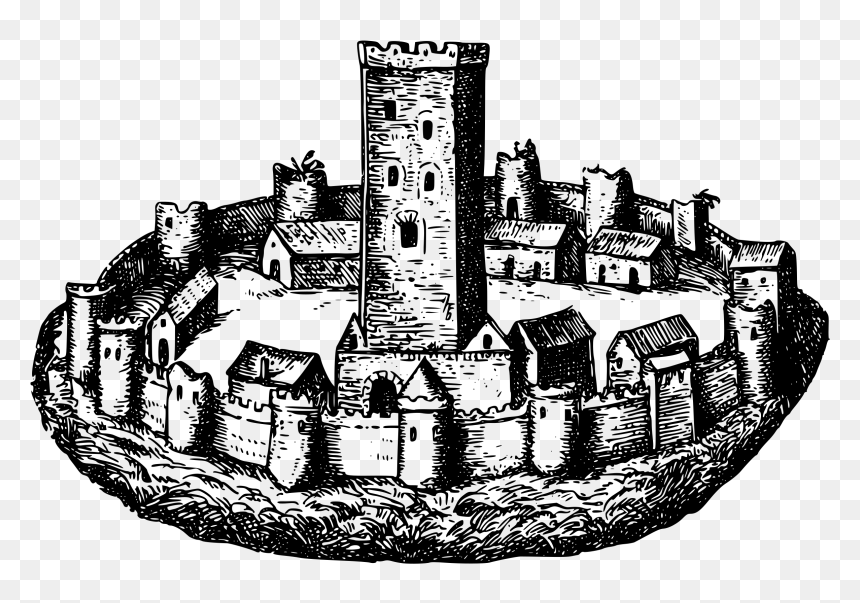 Walled Town Clip Arts - Fortified Clipart, HD Png Download - town png