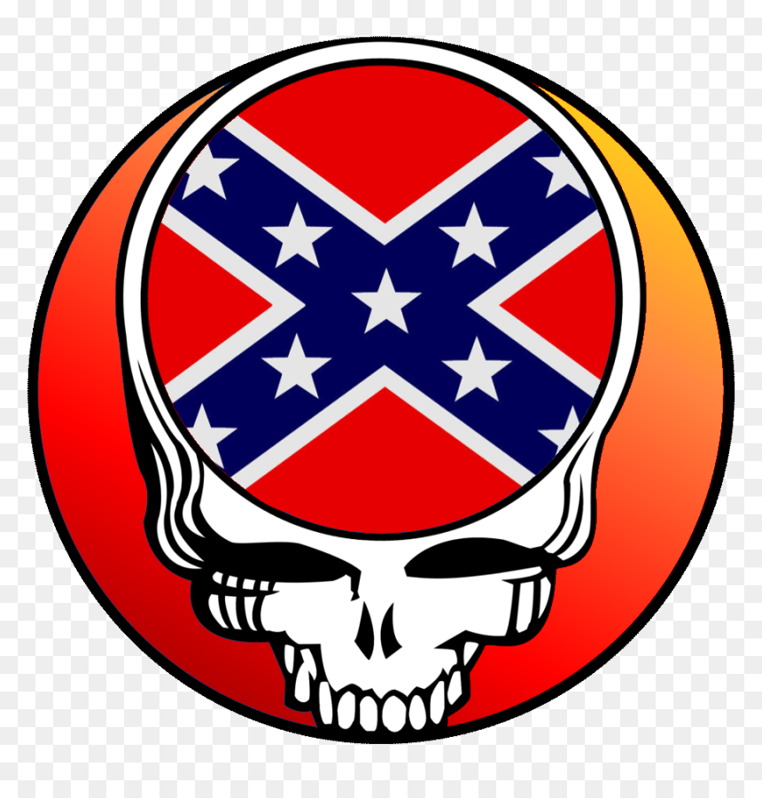 Grateful Dead Logo Dixie Skull Image - Grateful Dead Logo Png, Transparent Png - confederate flag png