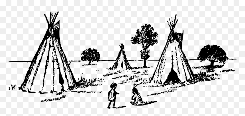 Tipi Drawing Visual Arts Cartoon Indigenous Peoples - Cartoon Drawing Indigenous People, HD Png Download - teepee png