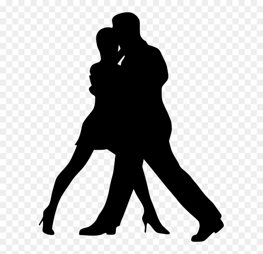 Clipart Dancing Couple Silhouette, HD Png Download - salsa png