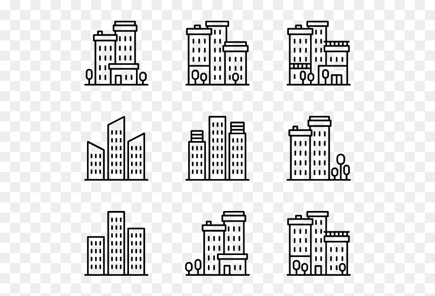 Line Art, HD Png Download - town png