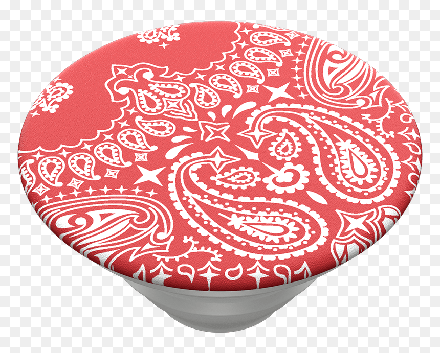 Red Bandana, Popsockets - Red Popsockets, HD Png Download - paisley png