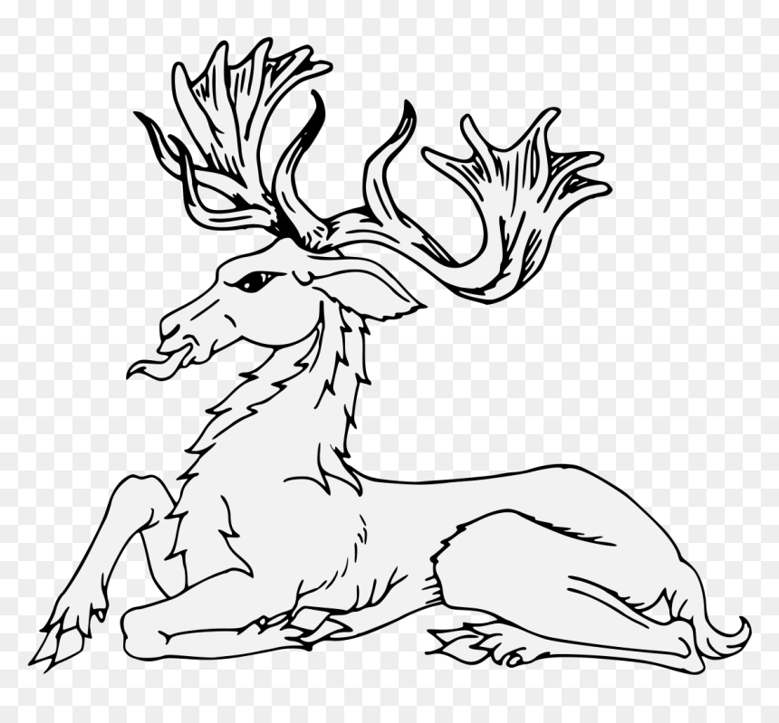 Line Art, HD Png Download - elk png