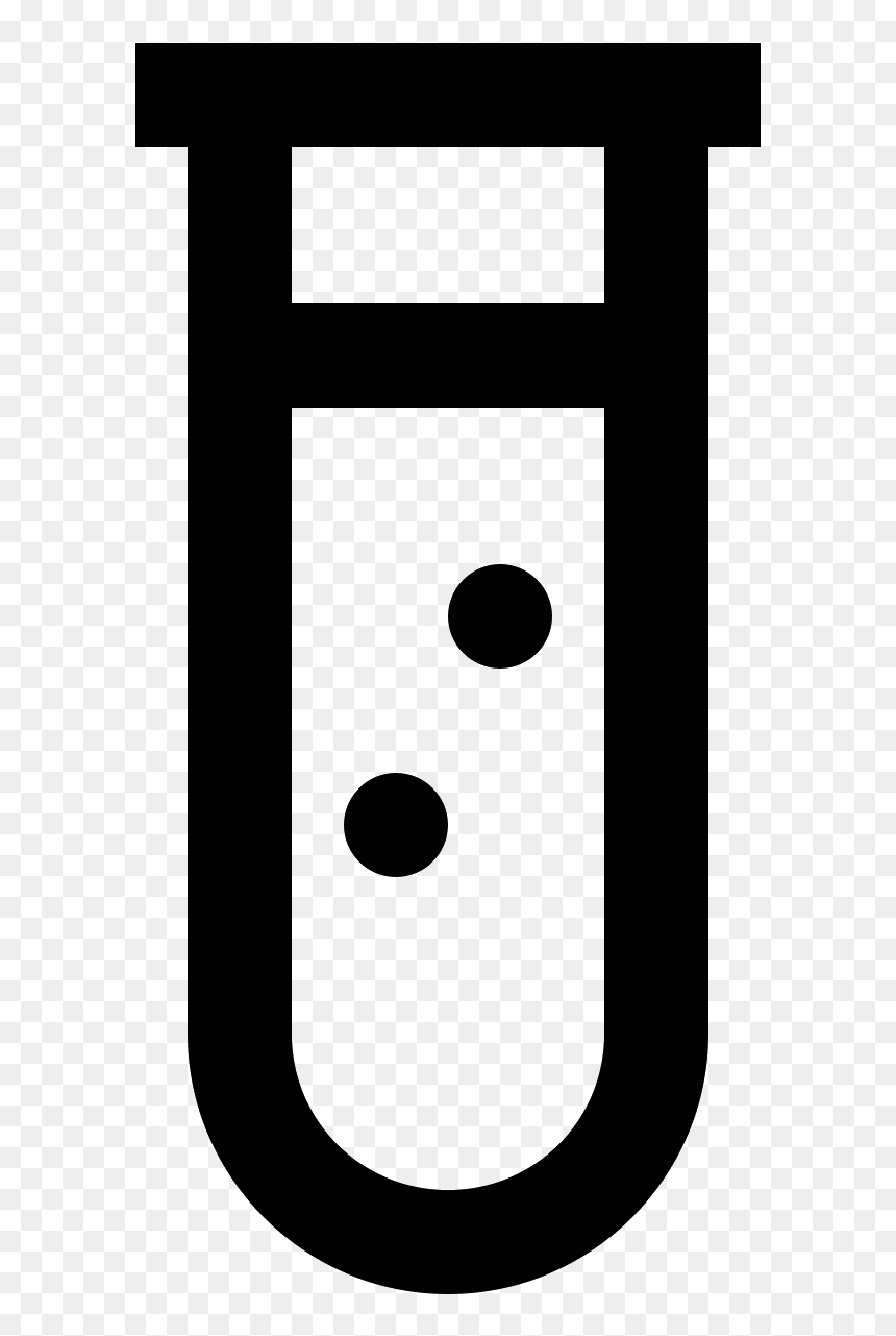 It"s A Logo Of A Thin Test Tube - Black-and-white, HD Png Download - test tube png