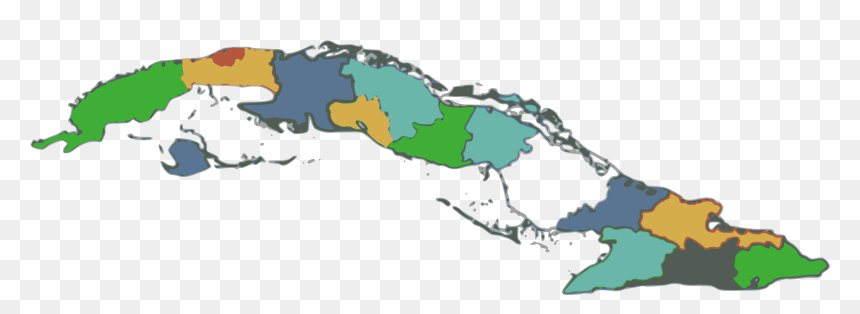 Cuba Provincias Clip Arts - Cuba Map Clip, HD Png Download - cuban flag png