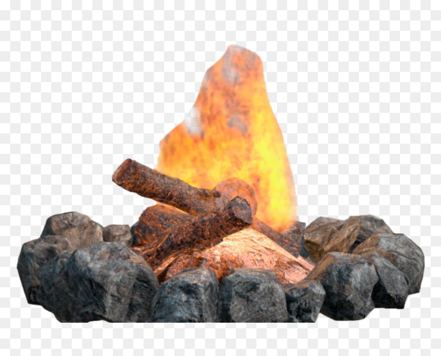 Fireplace Png Clipart - Fire With Wood Png, Transparent Png - fireplace png