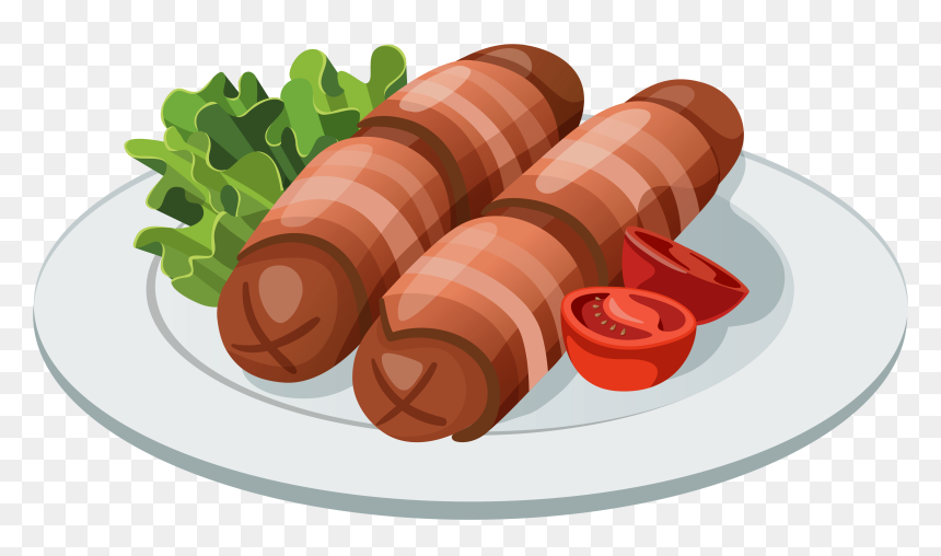 Grilled Sausages Png Vector Clipart - Sosis Png Cartoon, Transparent Png - sausage png