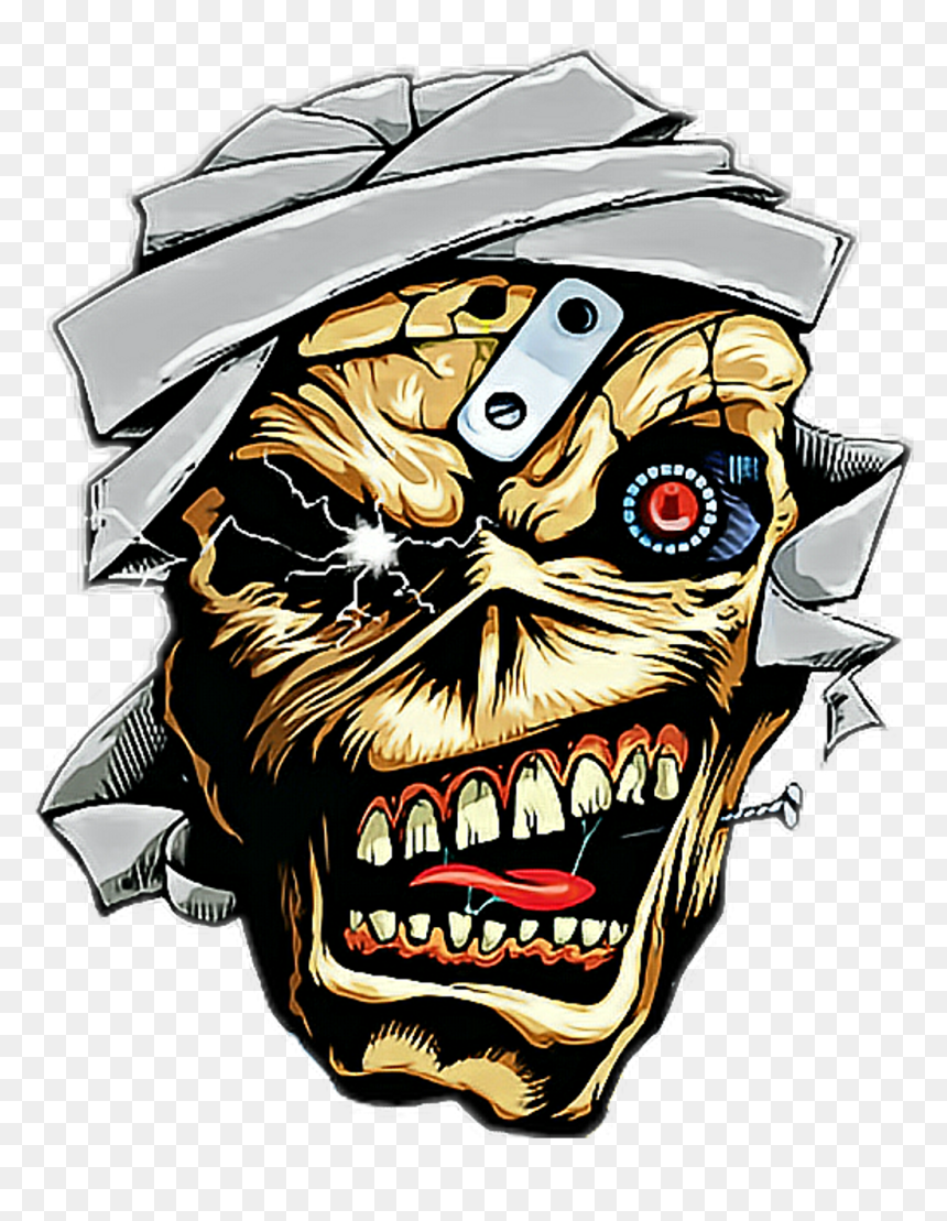 #ironmaiden #eddiethehead #sticker Iron Maiden Eddie - Eddie Iron Maiden Logo, HD Png Download - iron maiden logo png