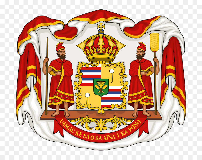 724px-royal Coat Of Arms Of Hawaii - Hawaiian Kingdom Coat Of Arms, HD Png Download - kamehameha png
