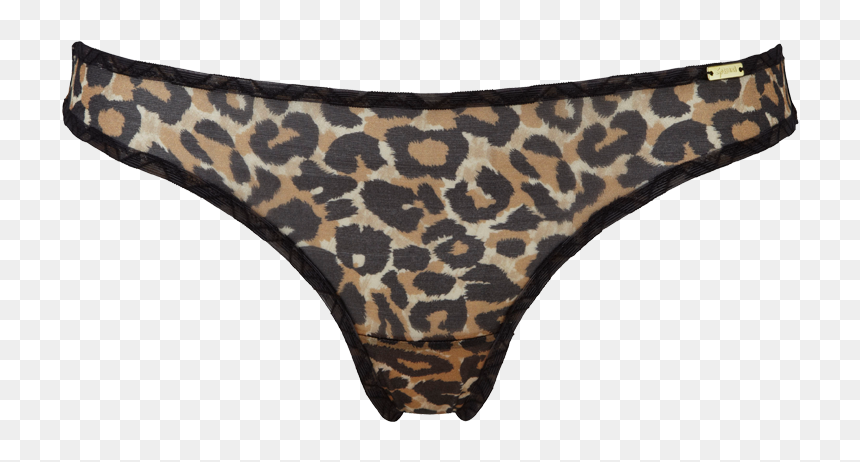Leopard Print Thongs, HD Png Download - thong png