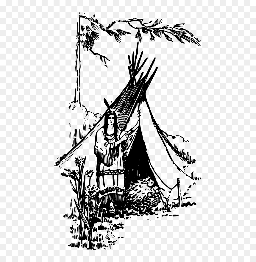 Tipi And Woman - Tipi, HD Png Download - teepee png