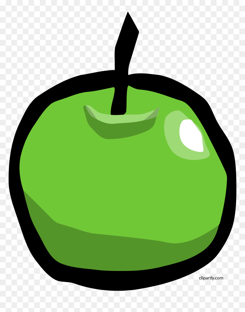 Cartoon Apple, HD Png Download - green apple png
