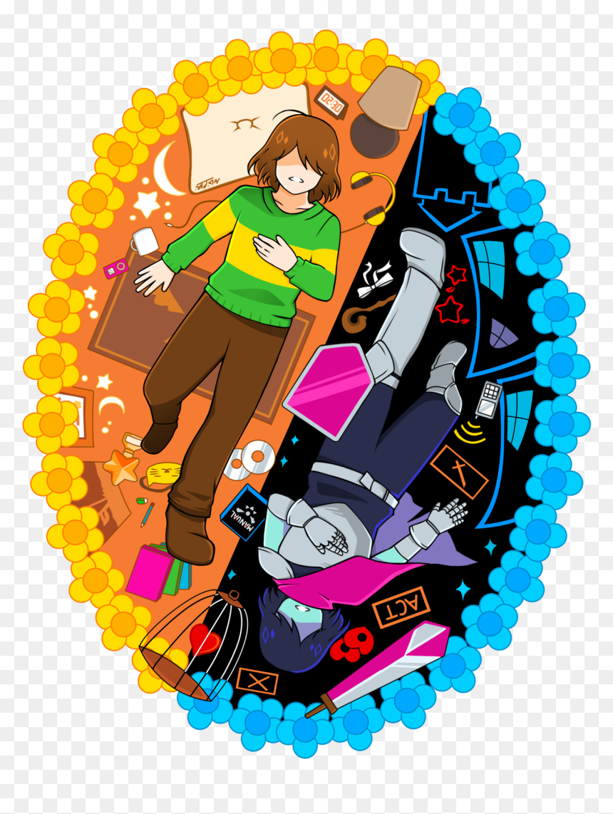 Rainbowclashart Dark Colors Rainbow Space Trippy Png - Cartoon, Transparent Png - trippy png