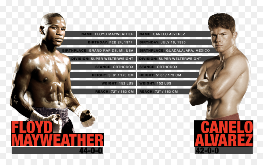 Canelo Vs Mayweather Comparison, HD Png Download - mayweather png