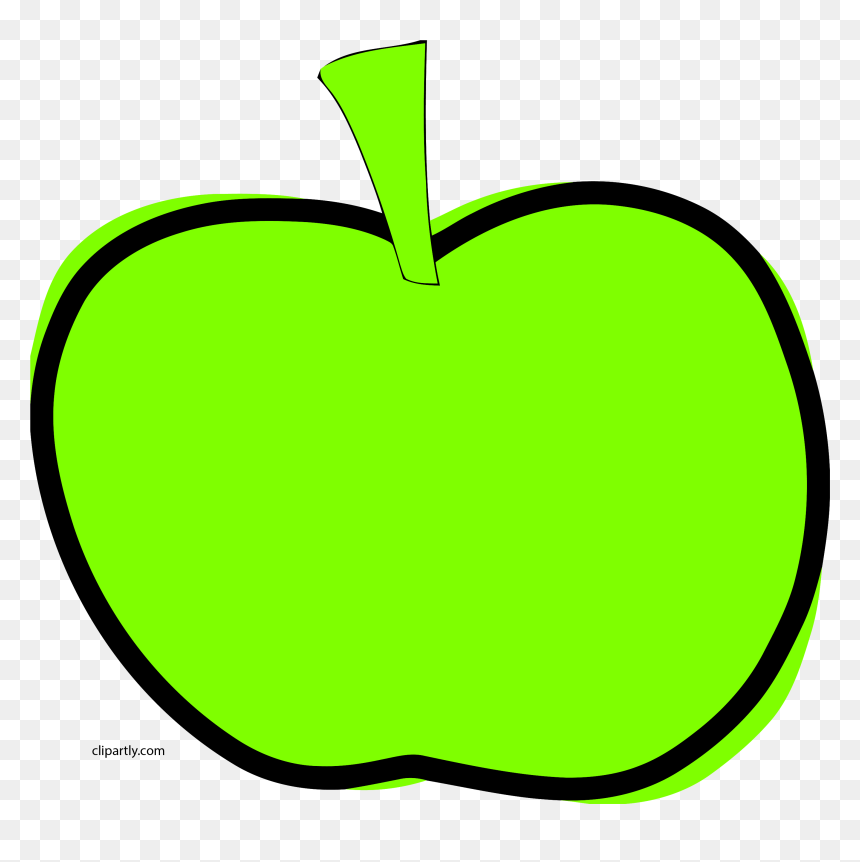 Cartoon Green Apple Clipart, HD Png Download - green apple png