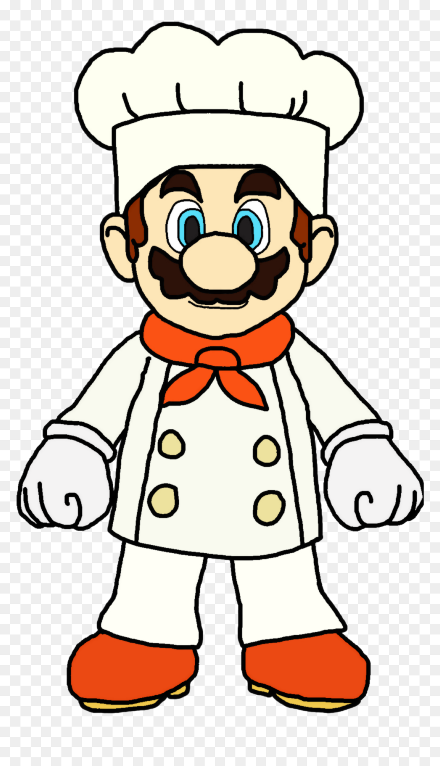 Chef By Katlime Mario - Mario Cooking, HD Png Download - mario head png