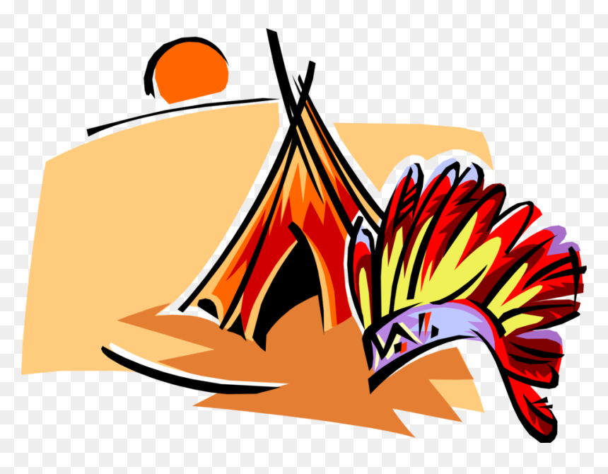 Feathers Clipart Teepee - Powwow Clipart, HD Png Download - teepee png