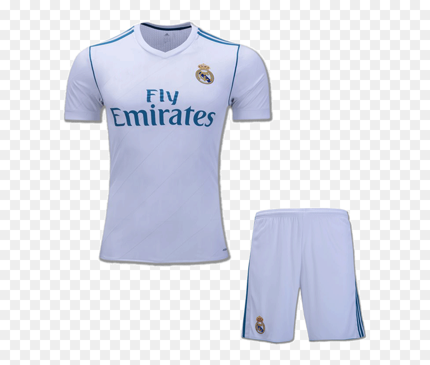 Kids Real Madrid Football Jersey And Shorts Home - Uniform Real Madrid Hd, HD Png Download - real madrid png