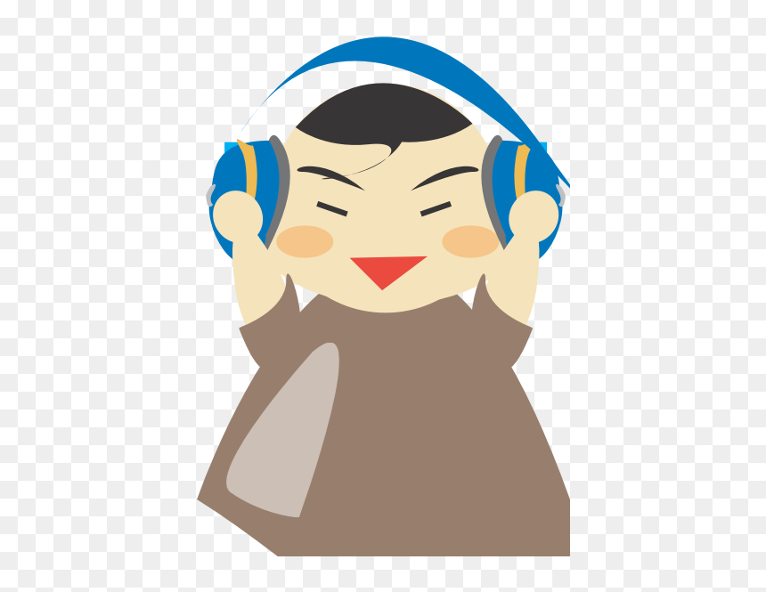 Boy With Headphones Vector Graphics - Clip Art, HD Png Download - headphones vector png