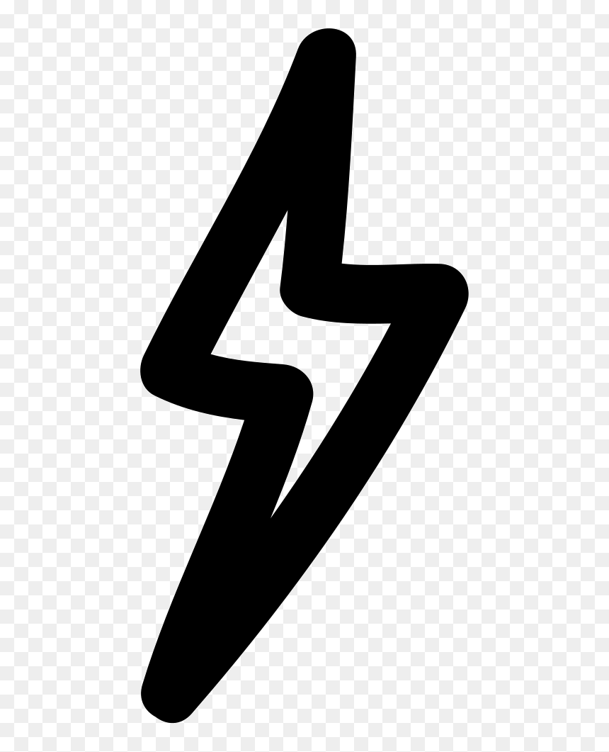 Flash Bolt - Black-and-white, HD Png Download - bolt png
