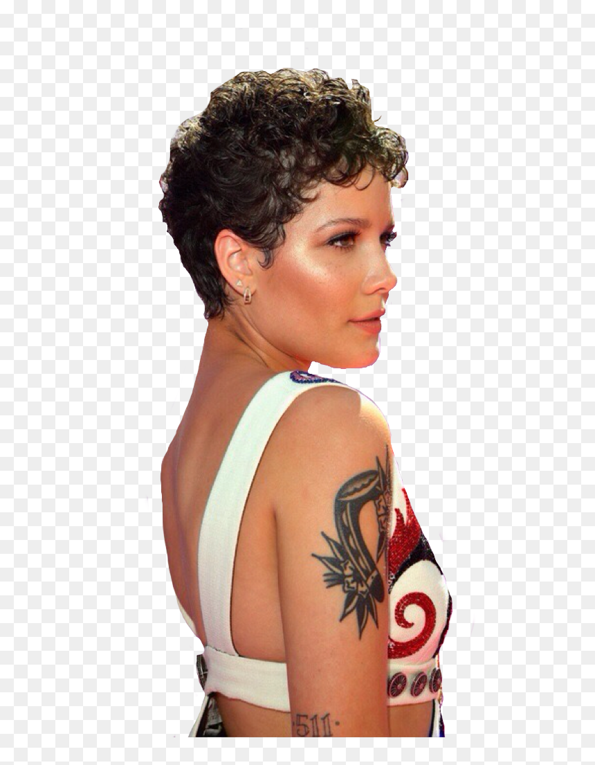 Halsey Image - Halsey Short Curly Hair, HD Png Download - halsey png
