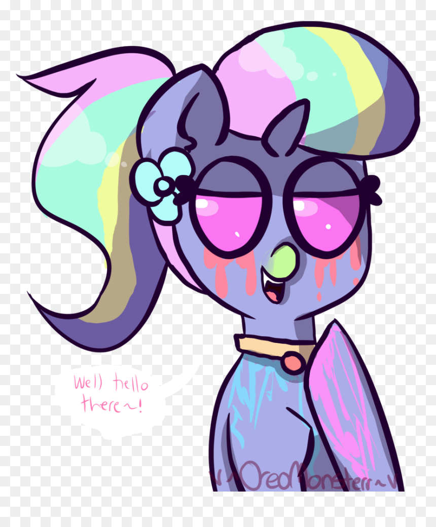 Oreomonsterr, Demon Pony, Fangs, Lidded Eyes, Oc, Oc - Cartoon, HD Png Download - demon eyes png