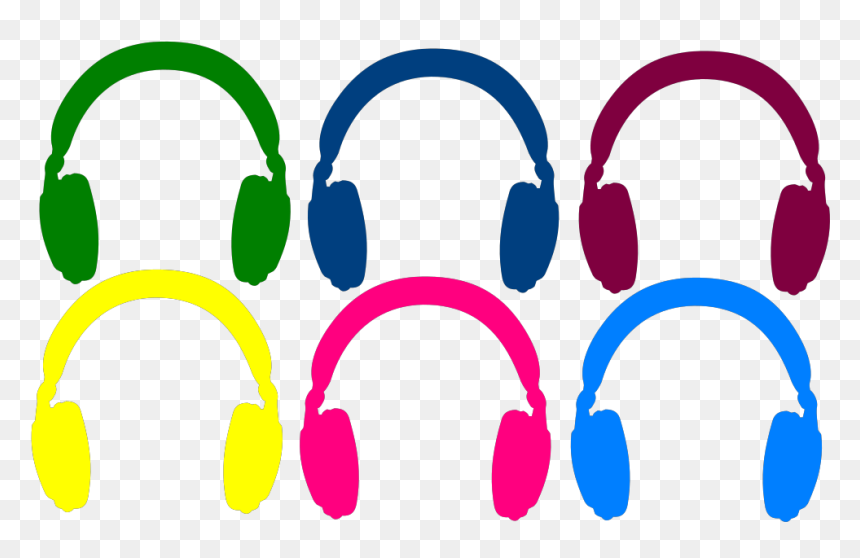 Colorful Headphone Clipart, HD Png Download - headphones vector png