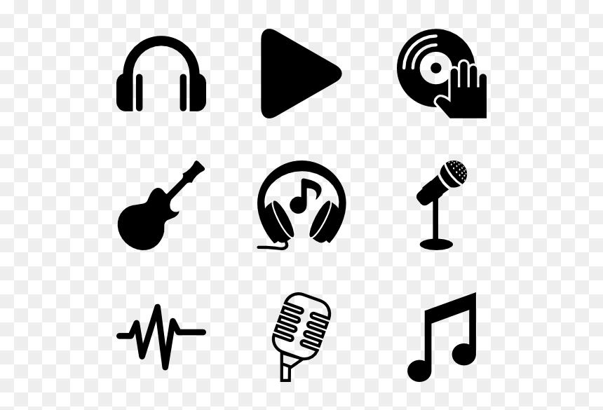 Audio Device,line - Music Notes Icon Png, Transparent Png - headphones icon png