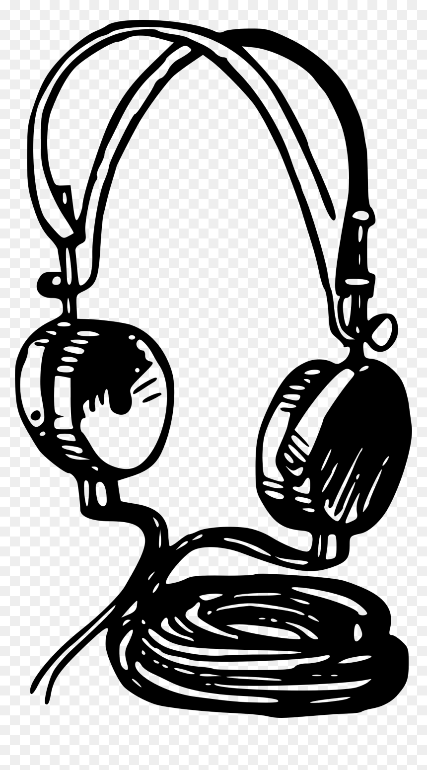 Wireless Headset Clip Arts - Old Headphones Clip Art, HD Png Download - headphones vector png