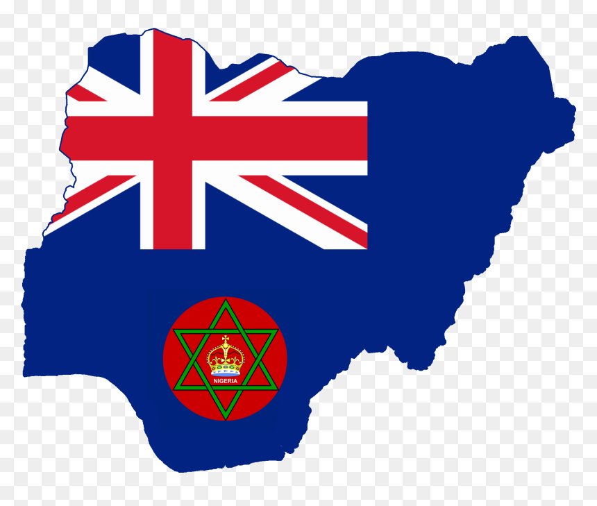 Flag Map Of British Nigeria - Catholic Youth Organization Of Nigeria, HD Png Download - british flag png