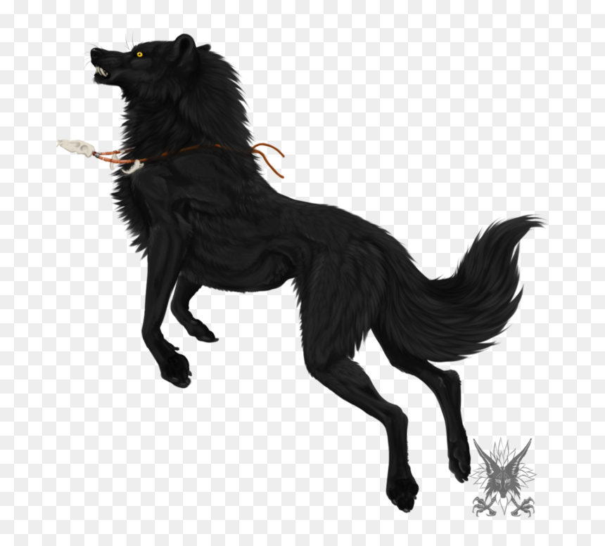 Black Wolf By Napoisk Pluspng - Portable Network Graphics, Transparent Png - black wolf png