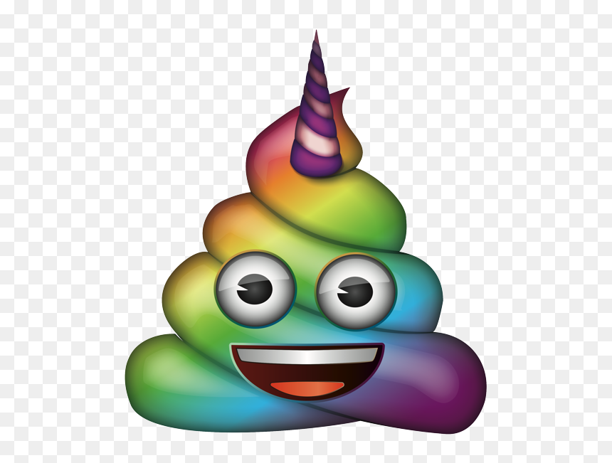 Rainbow Unicorn Poop Emoji, HD Png Download - unicorn emoji png