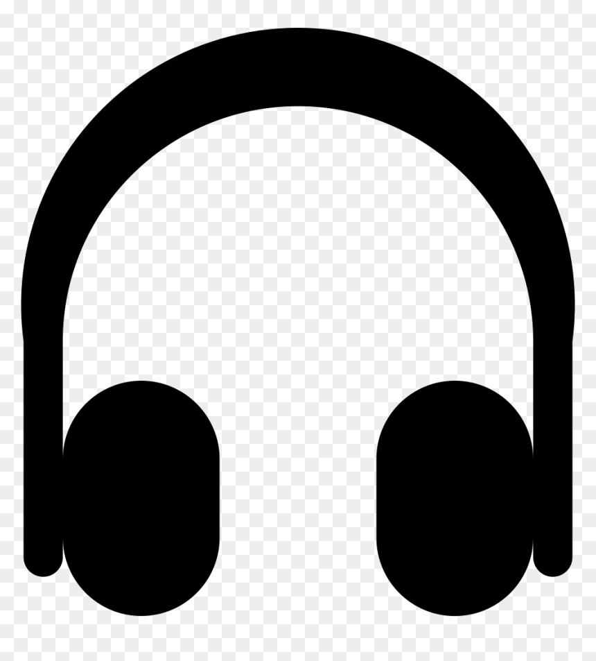 Headphones Black Shape - Head Phones Vector Png, Transparent Png - headphones vector png