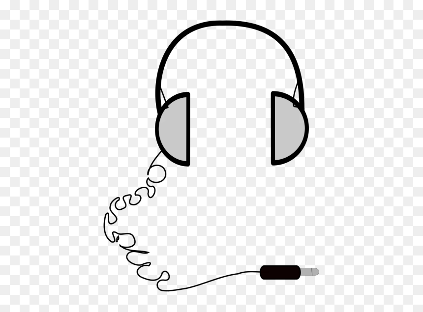 Headphone .png Black & White, Transparent Png - headphones icon png