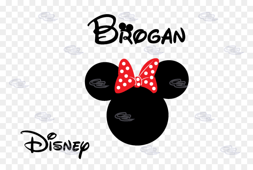 Disney Minnie Mouse Red Polka Dot Cute Bow Or Mickey - Cute Mickey & Minnie Mouse Png, Transparent Png - minnie bow png