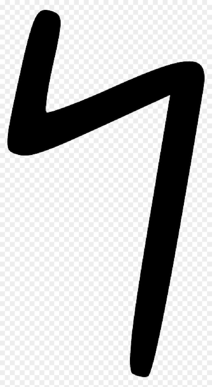Flash, Symbol, Line, Zigzag - Phoenician Nun, HD Png Download - zigzag png