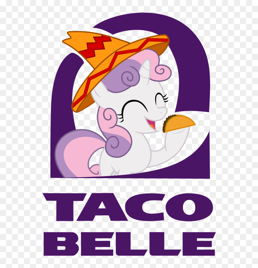 Taco Belle Taco Text Purple Vertebrate Violet Cartoon - Love Taco Bell, HD Png Download - taco bell png