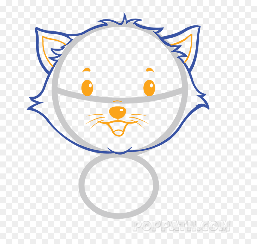 Drawing Cat Mouth - Cartoon, HD Png Download - open mouth png