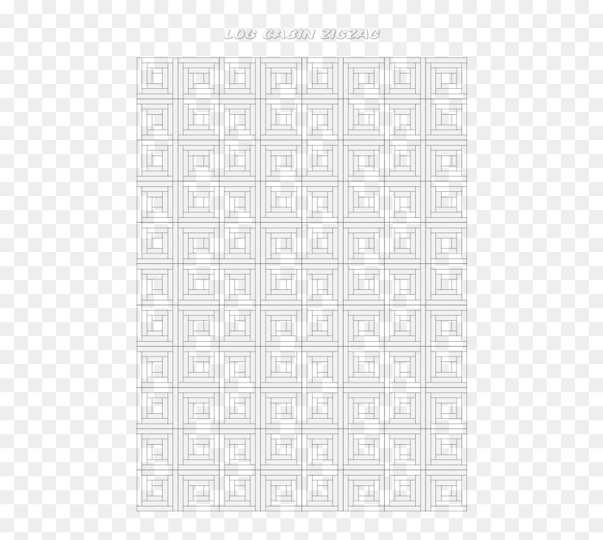 Log Cabin Zigzag - Monochrome, HD Png Download - zigzag png