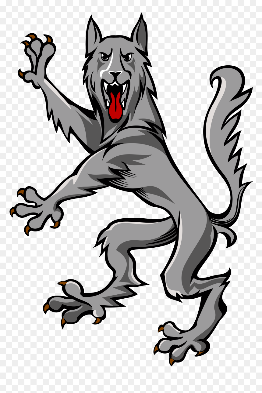 Pin By Lee Libka On Wolf Siluets - Coat Of Arms Wolf, HD Png Download - black wolf png