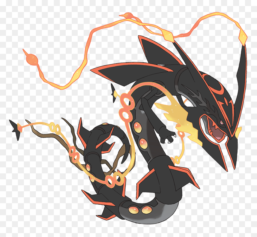 Thumb Image - Mega Evolution Shiny Rayquaza, HD Png Download - rayquaza png